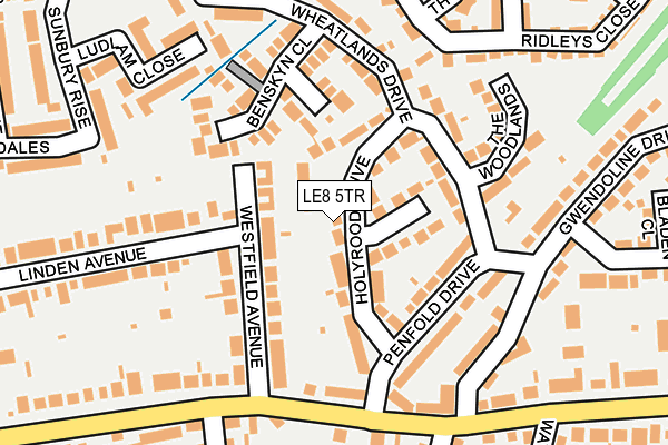 LE8 5TR map - OS OpenMap – Local (Ordnance Survey)