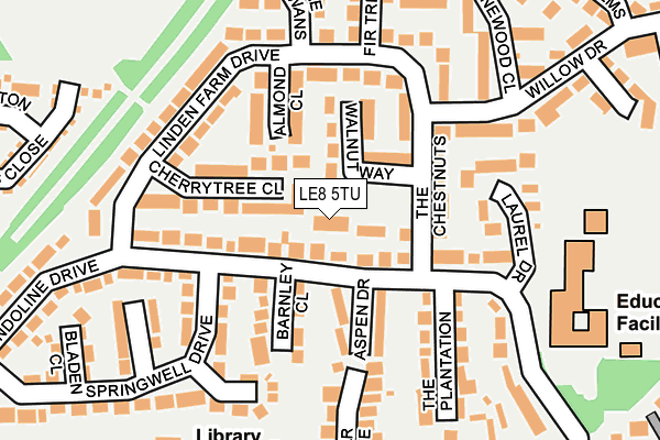LE8 5TU map - OS OpenMap – Local (Ordnance Survey)