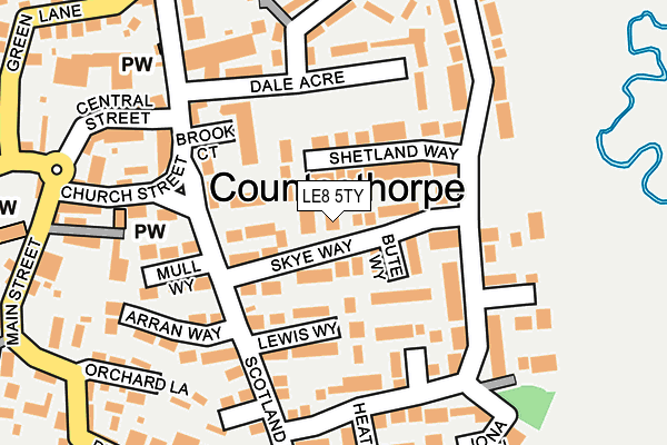LE8 5TY map - OS OpenMap – Local (Ordnance Survey)