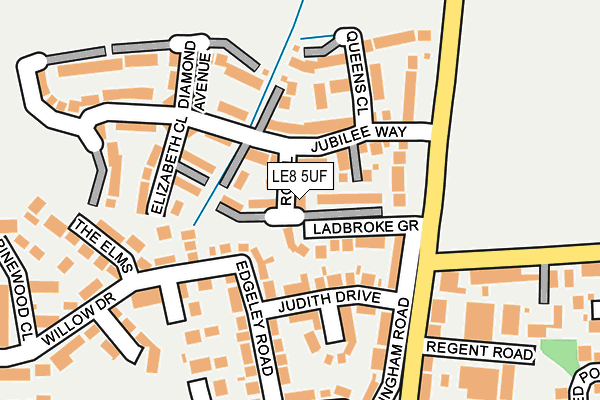 LE8 5UF map - OS OpenMap – Local (Ordnance Survey)