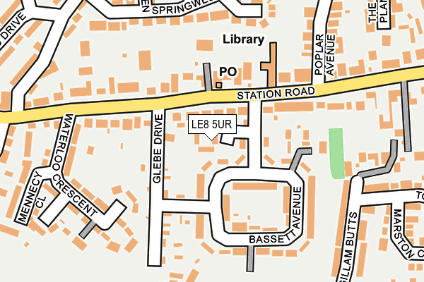 LE8 5UR map - OS OpenMap – Local (Ordnance Survey)