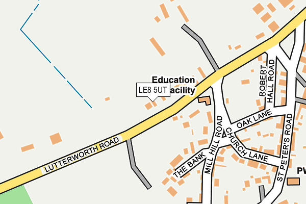 LE8 5UT map - OS OpenMap – Local (Ordnance Survey)