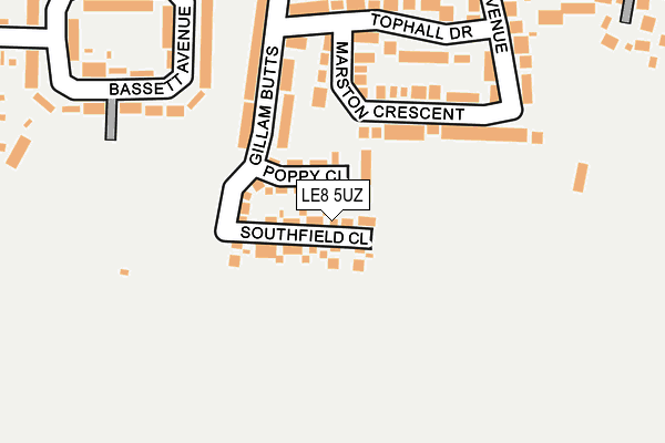 LE8 5UZ map - OS OpenMap – Local (Ordnance Survey)