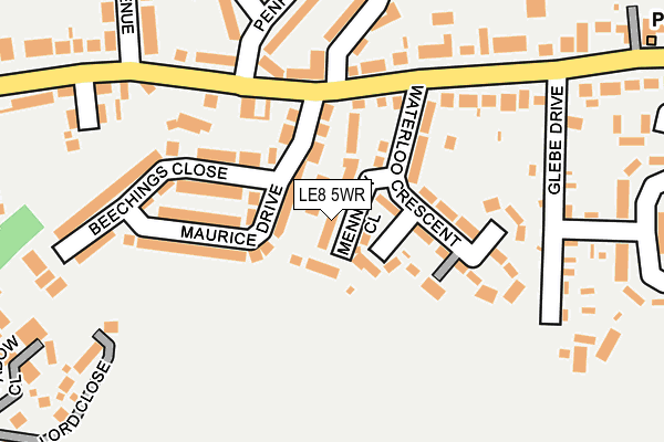 LE8 5WR map - OS OpenMap – Local (Ordnance Survey)