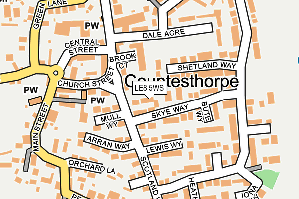 LE8 5WS map - OS OpenMap – Local (Ordnance Survey)