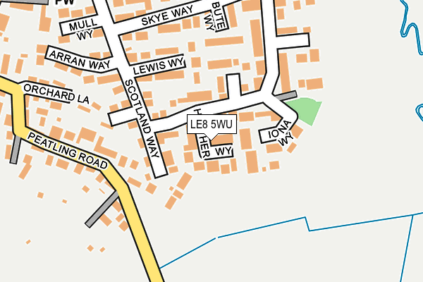 LE8 5WU map - OS OpenMap – Local (Ordnance Survey)