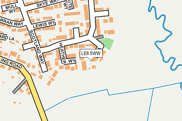 LE8 5WW map - OS OpenMap – Local (Ordnance Survey)