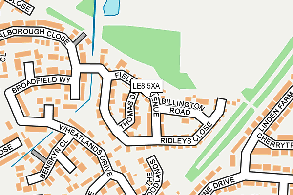 LE8 5XA map - OS OpenMap – Local (Ordnance Survey)