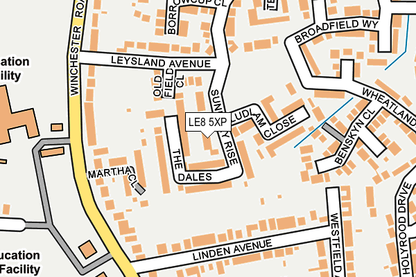 LE8 5XP map - OS OpenMap – Local (Ordnance Survey)