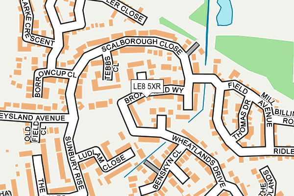 LE8 5XR map - OS OpenMap – Local (Ordnance Survey)