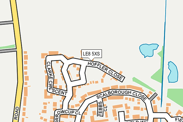 LE8 5XS map - OS OpenMap – Local (Ordnance Survey)