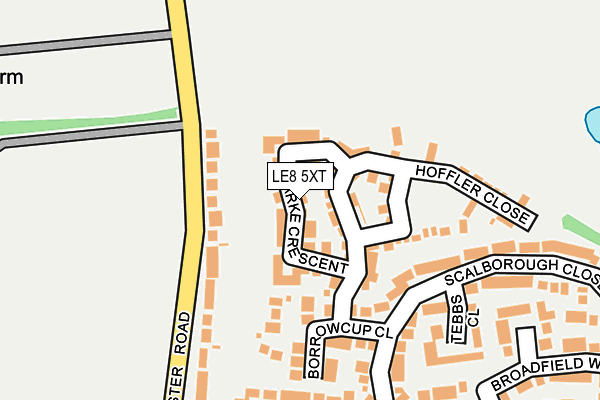 LE8 5XT map - OS OpenMap – Local (Ordnance Survey)