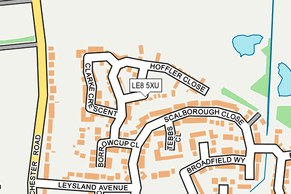 LE8 5XU map - OS OpenMap – Local (Ordnance Survey)