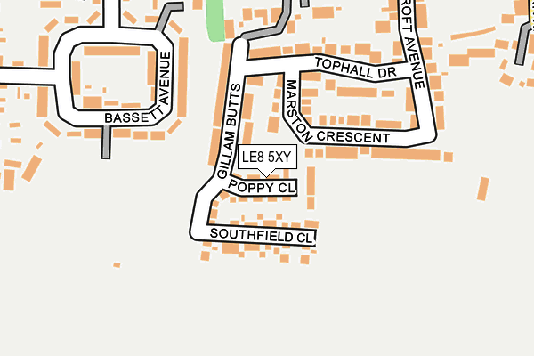 LE8 5XY map - OS OpenMap – Local (Ordnance Survey)