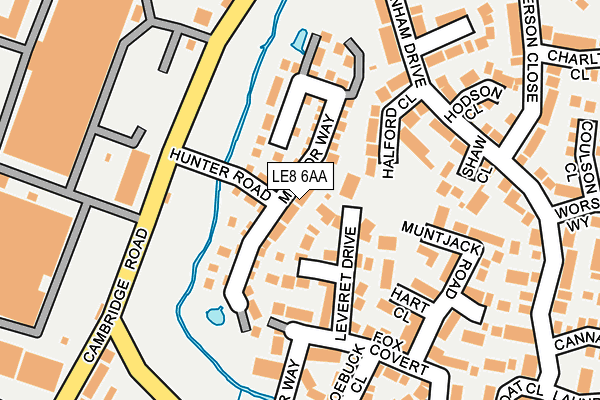 LE8 6AA map - OS OpenMap – Local (Ordnance Survey)