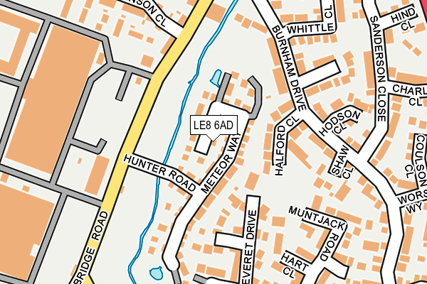 LE8 6AD map - OS OpenMap – Local (Ordnance Survey)