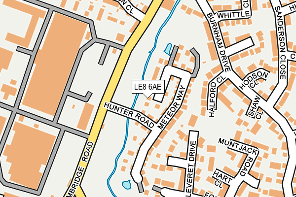 LE8 6AE map - OS OpenMap – Local (Ordnance Survey)