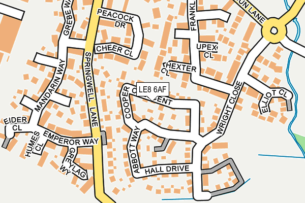 LE8 6AF map - OS OpenMap – Local (Ordnance Survey)