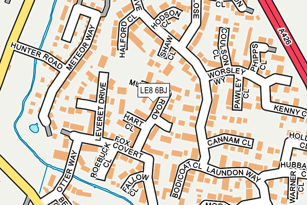 LE8 6BJ map - OS OpenMap – Local (Ordnance Survey)