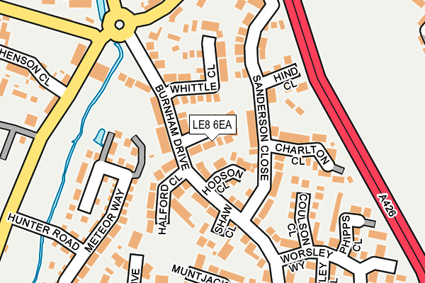 LE8 6EA map - OS OpenMap – Local (Ordnance Survey)