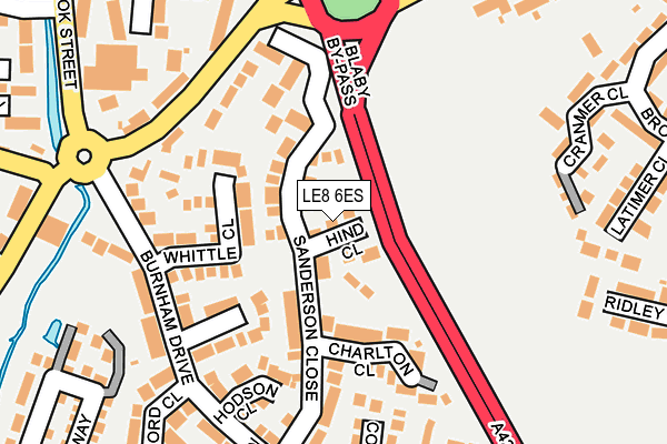 LE8 6ES map - OS OpenMap – Local (Ordnance Survey)