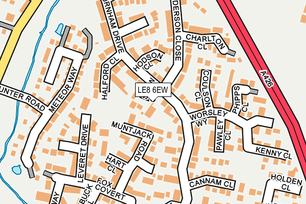 LE8 6EW map - OS OpenMap – Local (Ordnance Survey)