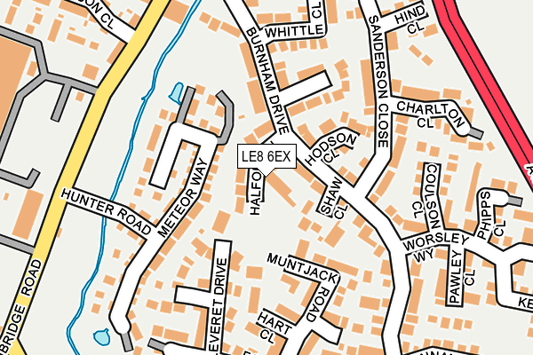 LE8 6EX map - OS OpenMap – Local (Ordnance Survey)