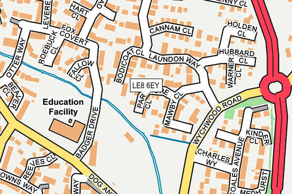LE8 6EY map - OS OpenMap – Local (Ordnance Survey)