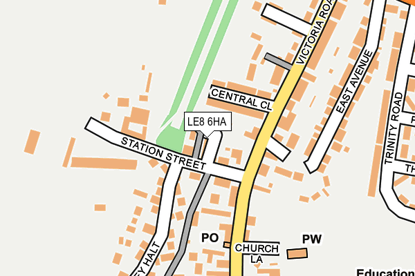 LE8 6HA map - OS OpenMap – Local (Ordnance Survey)