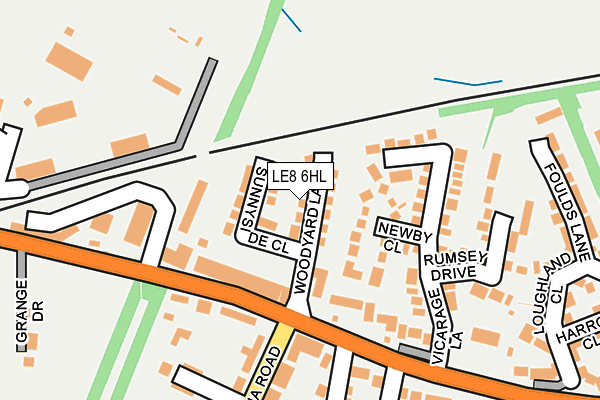 LE8 6HL map - OS OpenMap – Local (Ordnance Survey)