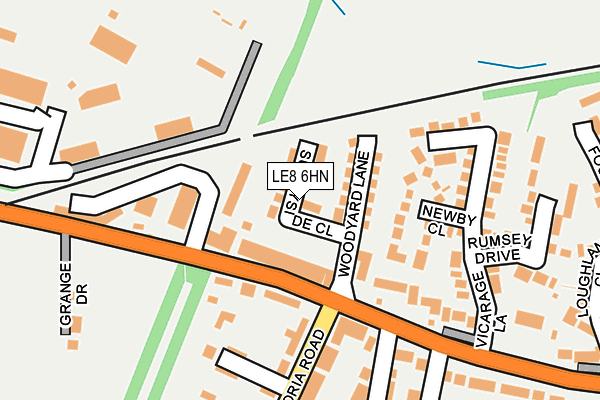 LE8 6HN map - OS OpenMap – Local (Ordnance Survey)