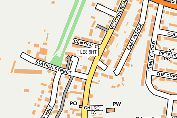 LE8 6HT map - OS OpenMap – Local (Ordnance Survey)