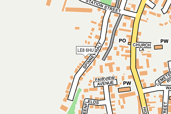 LE8 6HU map - OS OpenMap – Local (Ordnance Survey)