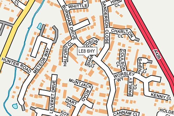 LE8 6HY map - OS OpenMap – Local (Ordnance Survey)