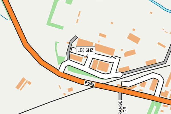 LE8 6HZ map - OS OpenMap – Local (Ordnance Survey)