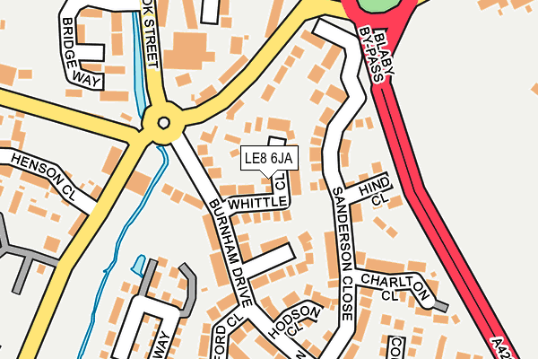 LE8 6JA map - OS OpenMap – Local (Ordnance Survey)