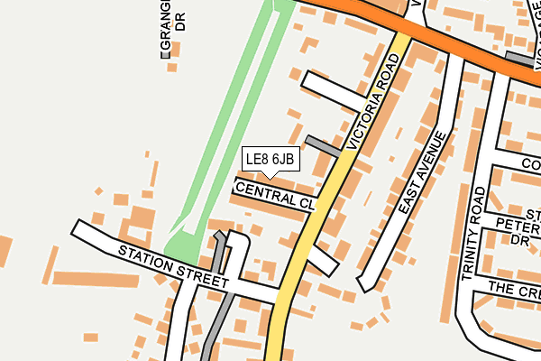 LE8 6JB map - OS OpenMap – Local (Ordnance Survey)