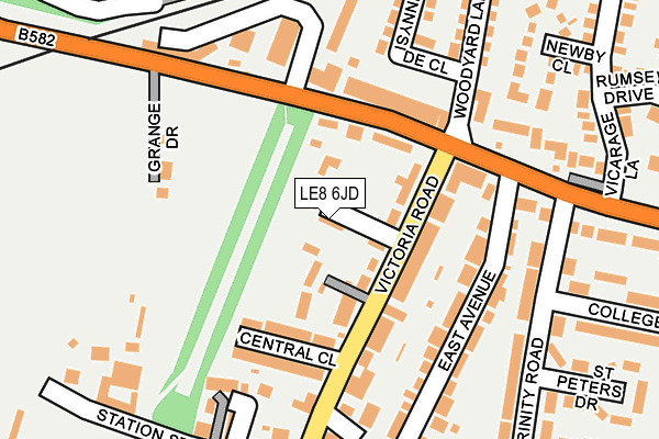 LE8 6JD map - OS OpenMap – Local (Ordnance Survey)
