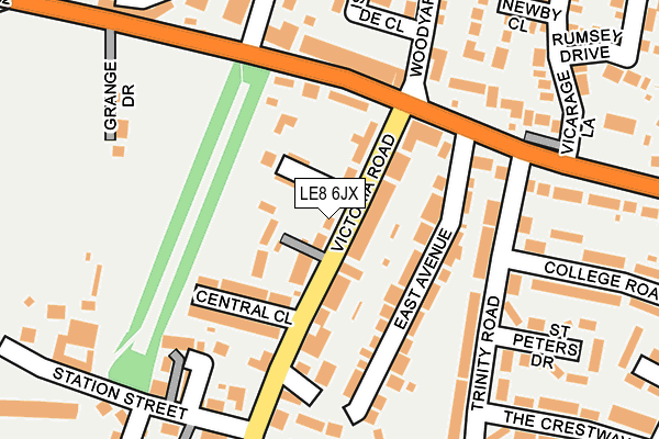 LE8 6JX map - OS OpenMap – Local (Ordnance Survey)