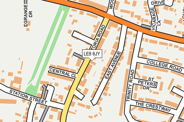 LE8 6JY map - OS OpenMap – Local (Ordnance Survey)