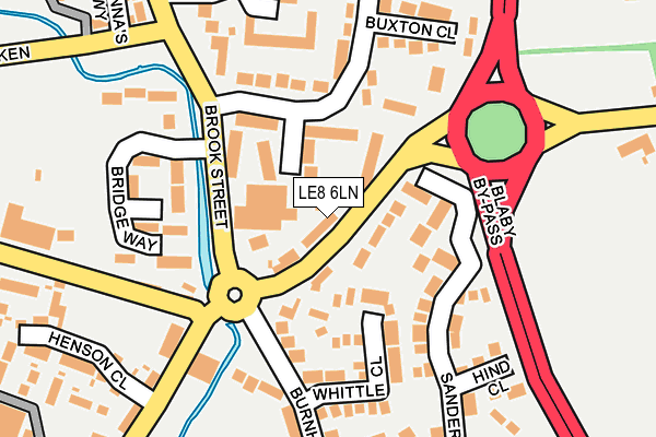 LE8 6LN map - OS OpenMap – Local (Ordnance Survey)