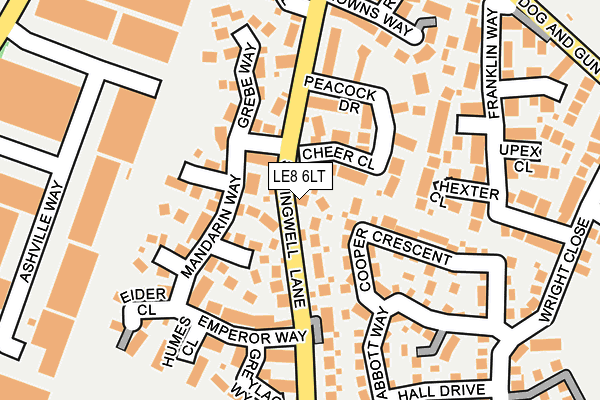 LE8 6LT map - OS OpenMap – Local (Ordnance Survey)