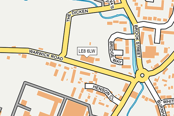 LE8 6LW map - OS OpenMap – Local (Ordnance Survey)