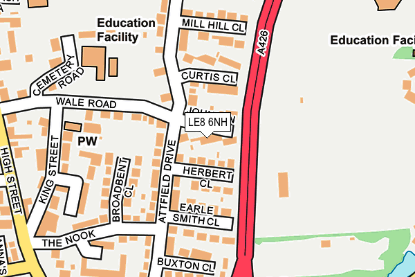 LE8 6NH map - OS OpenMap – Local (Ordnance Survey)