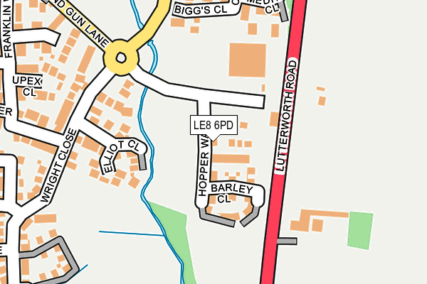 LE8 6PD map - OS OpenMap – Local (Ordnance Survey)
