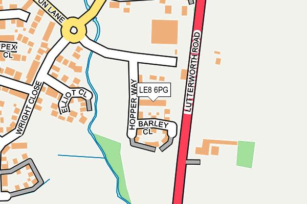 LE8 6PG map - OS OpenMap – Local (Ordnance Survey)