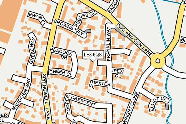 LE8 6QS map - OS OpenMap – Local (Ordnance Survey)