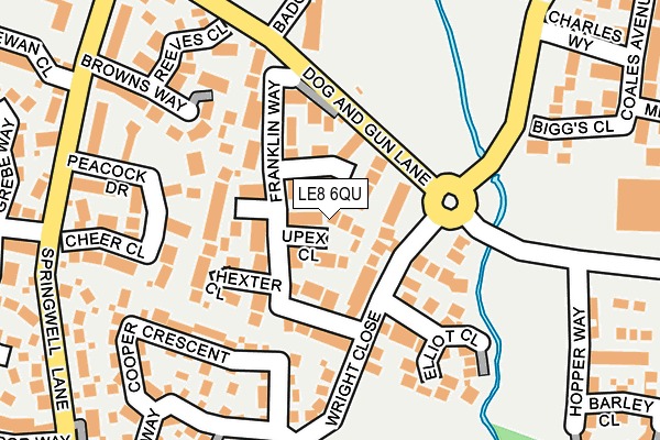 LE8 6QU map - OS OpenMap – Local (Ordnance Survey)