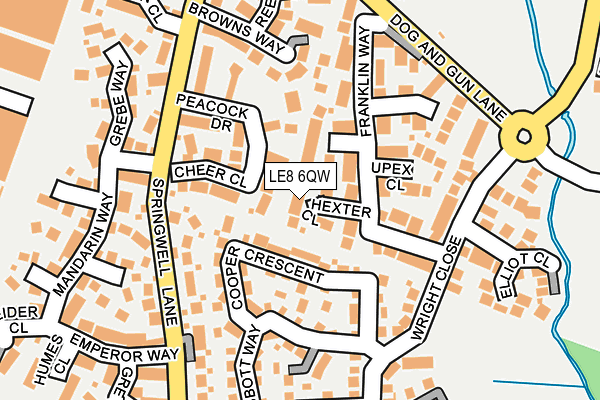 LE8 6QW map - OS OpenMap – Local (Ordnance Survey)