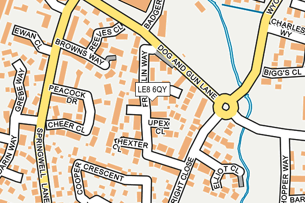 LE8 6QY map - OS OpenMap – Local (Ordnance Survey)